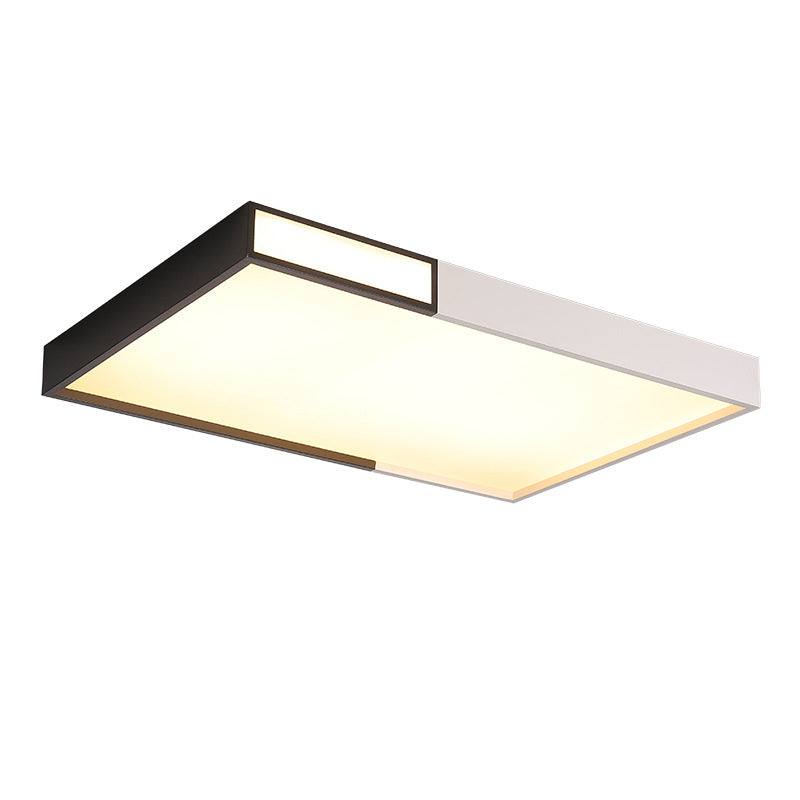 Lámpara de techo rectangular moderna con pantalla acrílica para sala de estar
