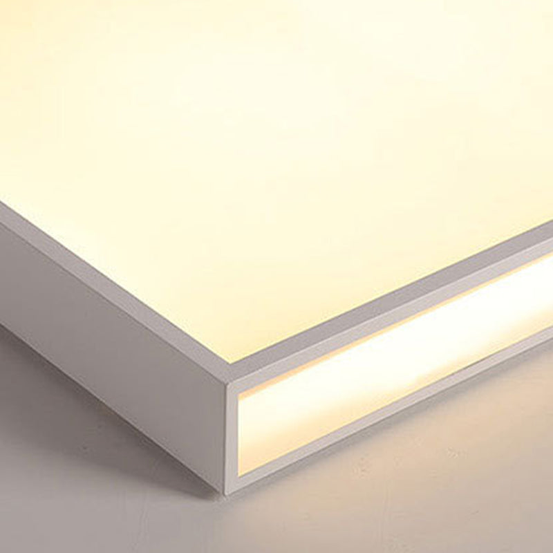Lámpara de techo rectangular moderna con pantalla acrílica para sala de estar