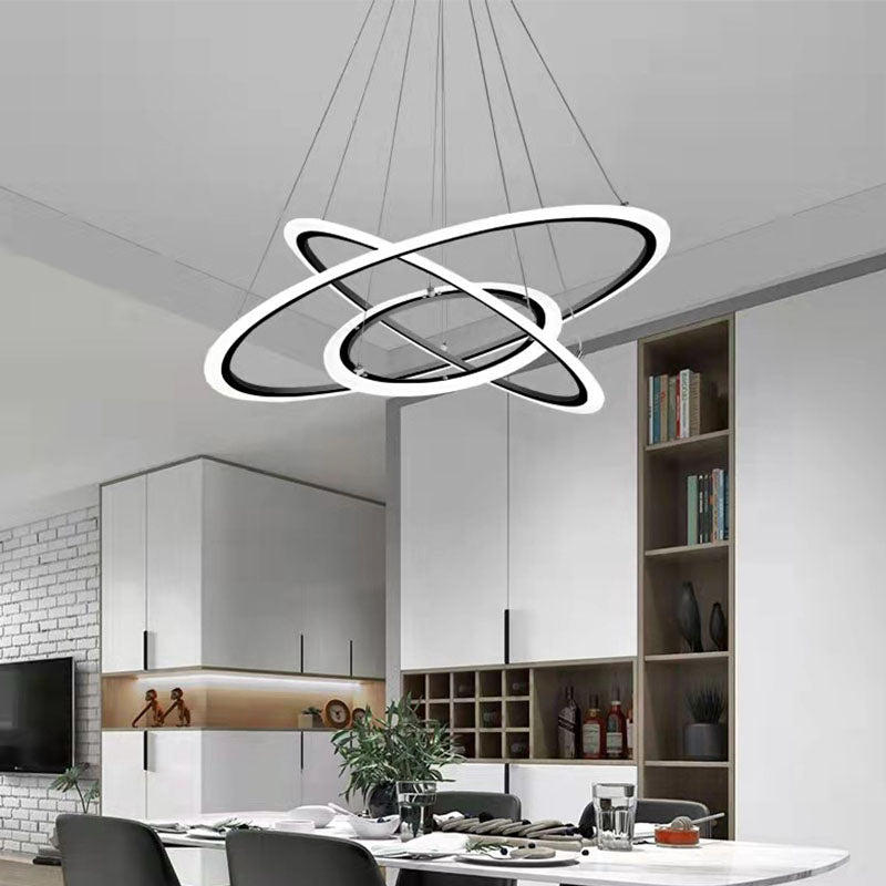 Multi-Tier Chandelier Light Fixture Modern Simplicity Acrylic Pendant Lighting for Restaurant