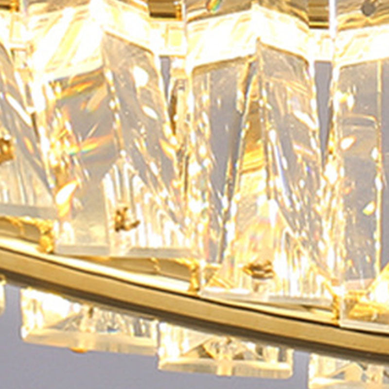 Multi-Tier Chandelier Light Fixture Modern Simplicity Crystal Pendant Lighting for Restaurant