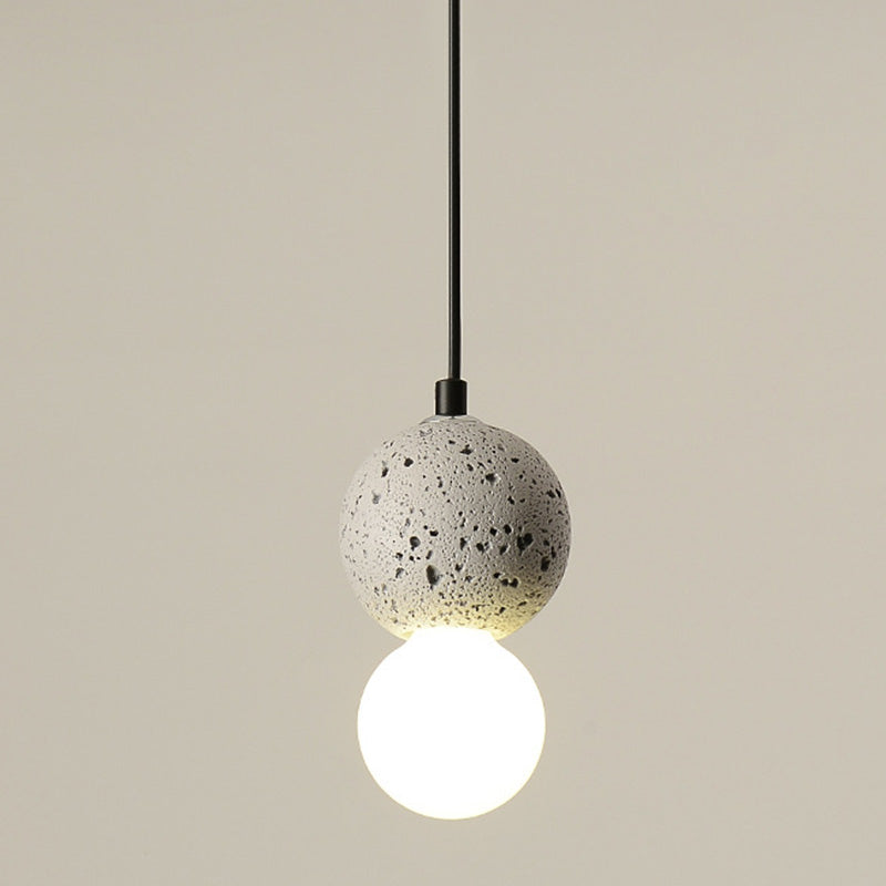 Salon rond suspendant la lumière du pendentif en pierre nordique de style nordique