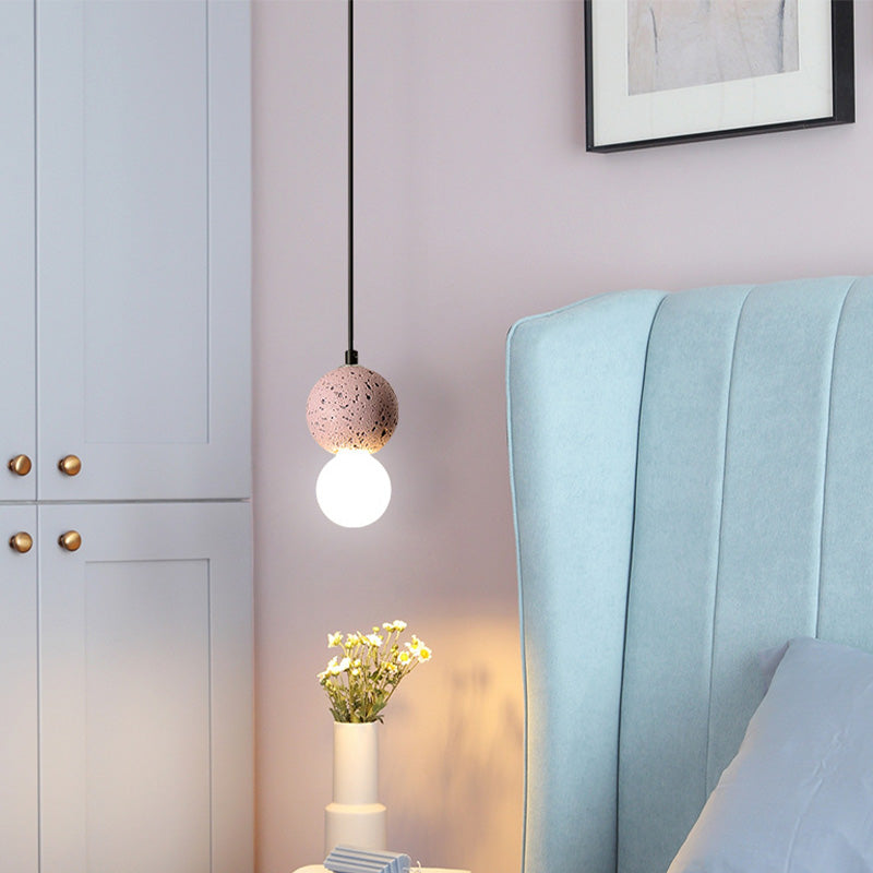 Salon rond suspendant la lumière du pendentif en pierre nordique de style nordique