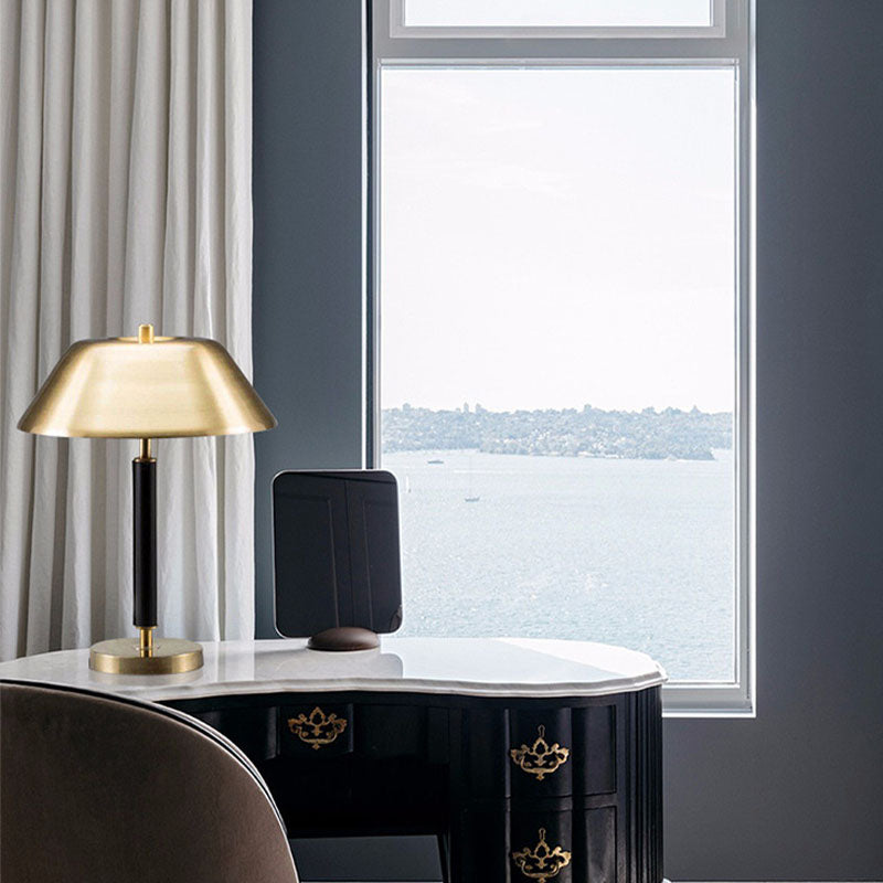 Single Light Postmodern Black Gold Metal Bedroom Living Room Desk Lamp