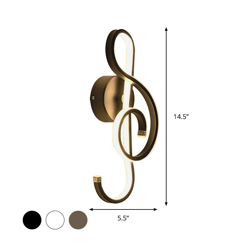 LED BEDBAD SCONCE Licht Hedendaags wit/zwart/koffiemuur gemonteerde verlichting met gedraaide acrylschaduw, warm/wit licht