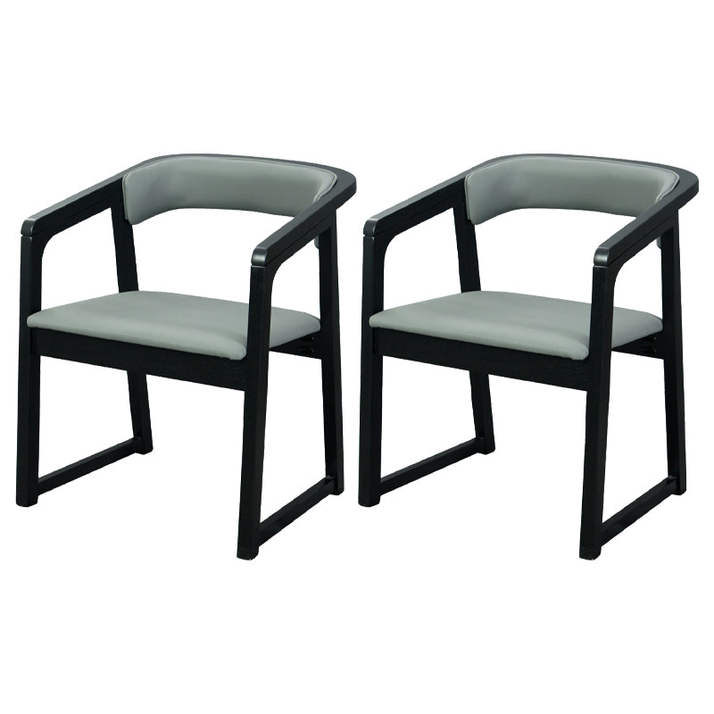 Modern Wood Indoor-Outdoor Chair with Arm Home Open Back Dining Side Chair