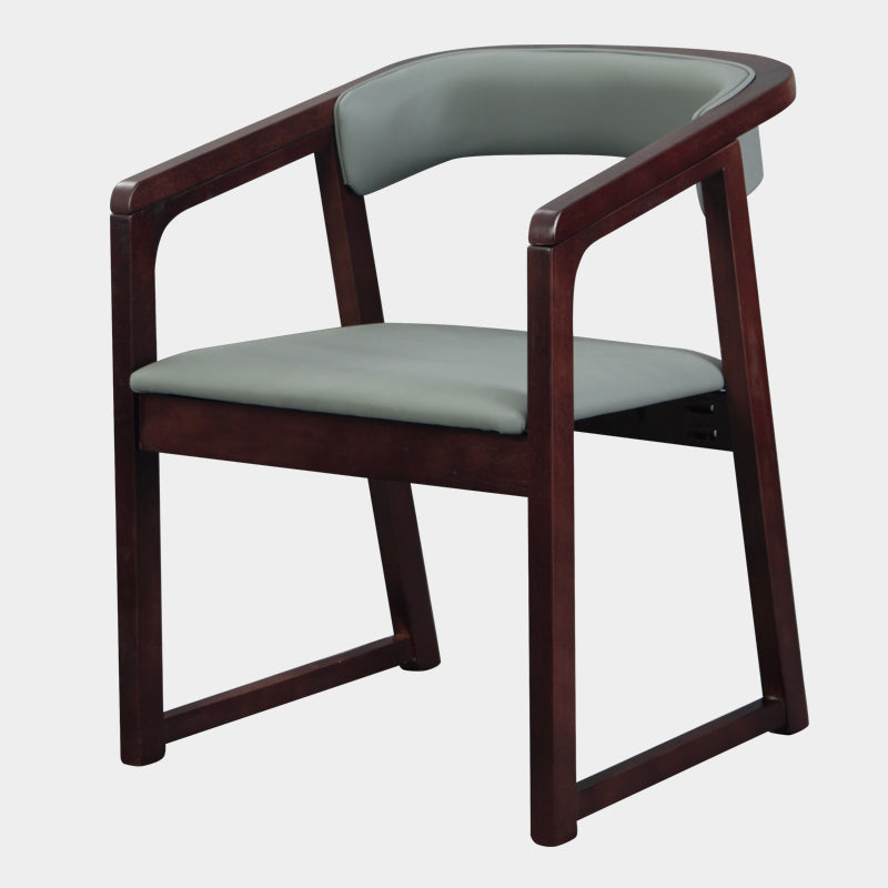 Modern Wood Indoor-Outdoor Chair with Arm Home Open Back Dining Side Chair