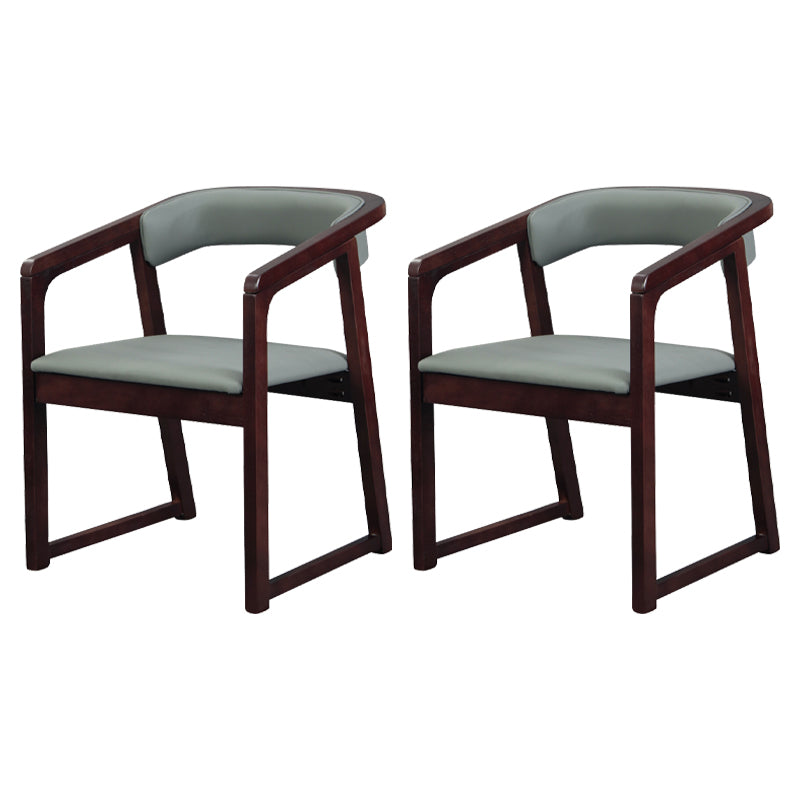 Modern Wood Indoor-Outdoor Chair with Arm Home Open Back Dining Side Chair