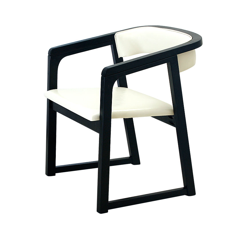Modern Wood Indoor-Outdoor Chair with Arm Home Open Back Dining Side Chair