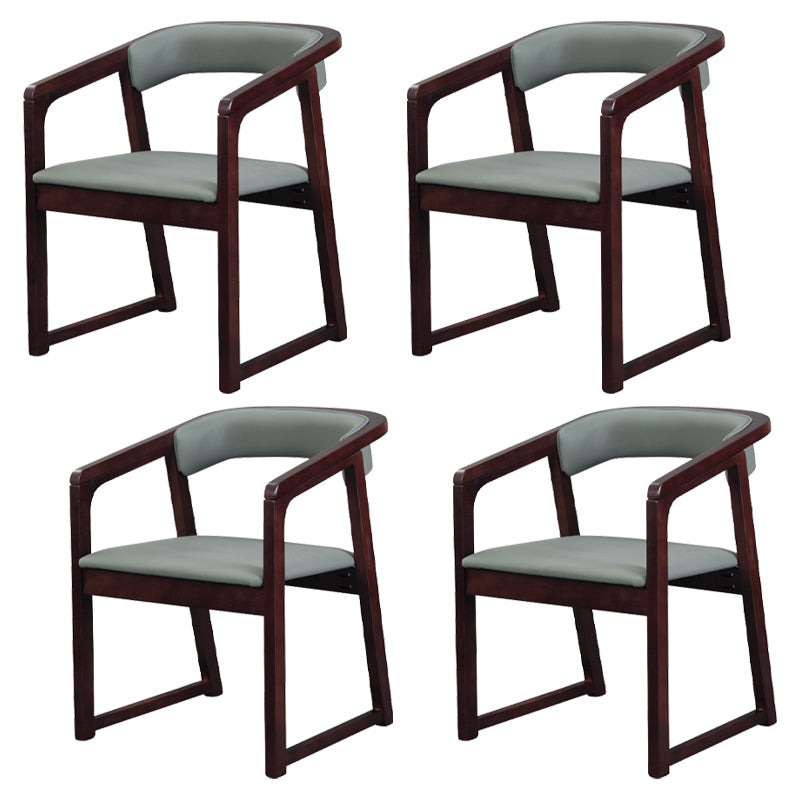 Modern Wood Indoor-Outdoor Chair with Arm Home Open Back Dining Side Chair