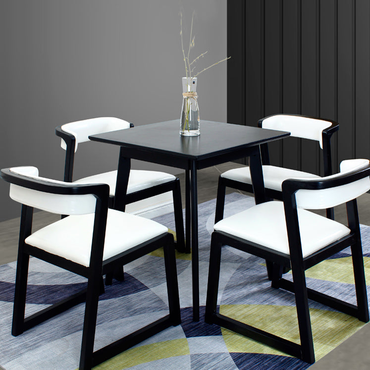 Modern Wood Indoor-Outdoor Chair with Arm Home Open Back Dining Side Chair