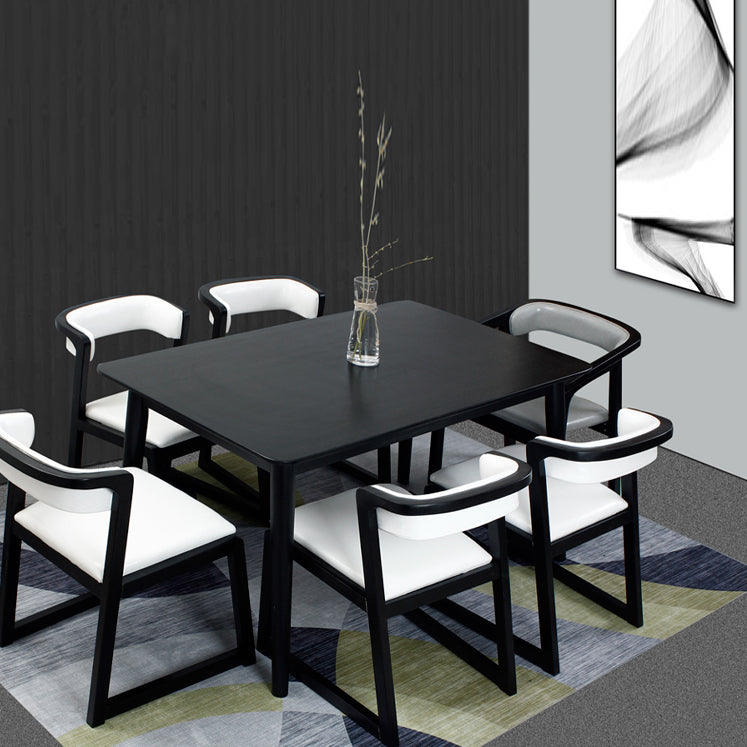 Modern Wood Indoor-Outdoor Chair with Arm Home Open Back Dining Side Chair