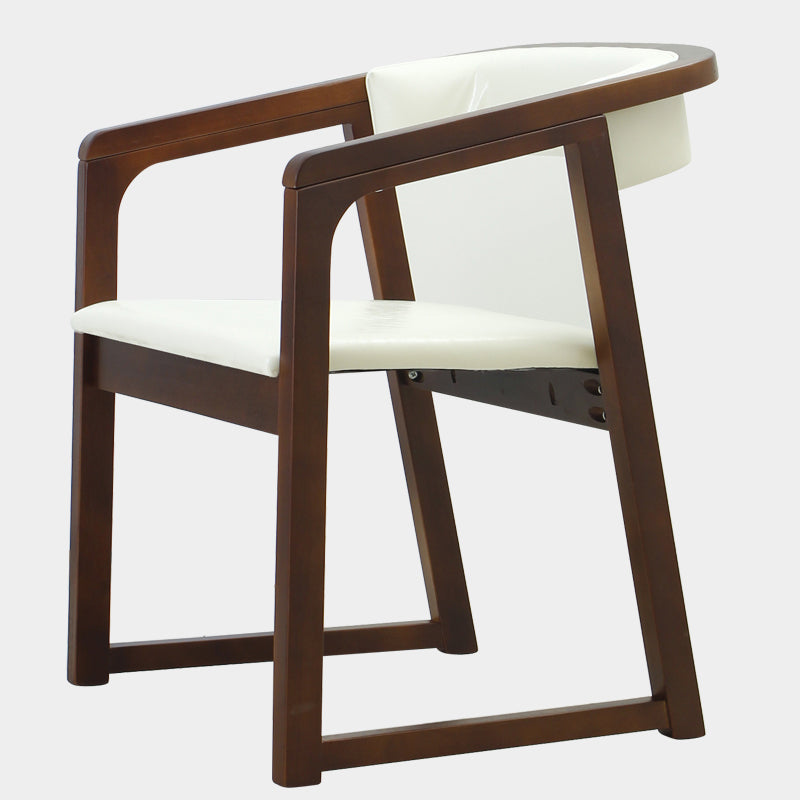 Modern Wood Indoor-Outdoor Chair with Arm Home Open Back Dining Side Chair