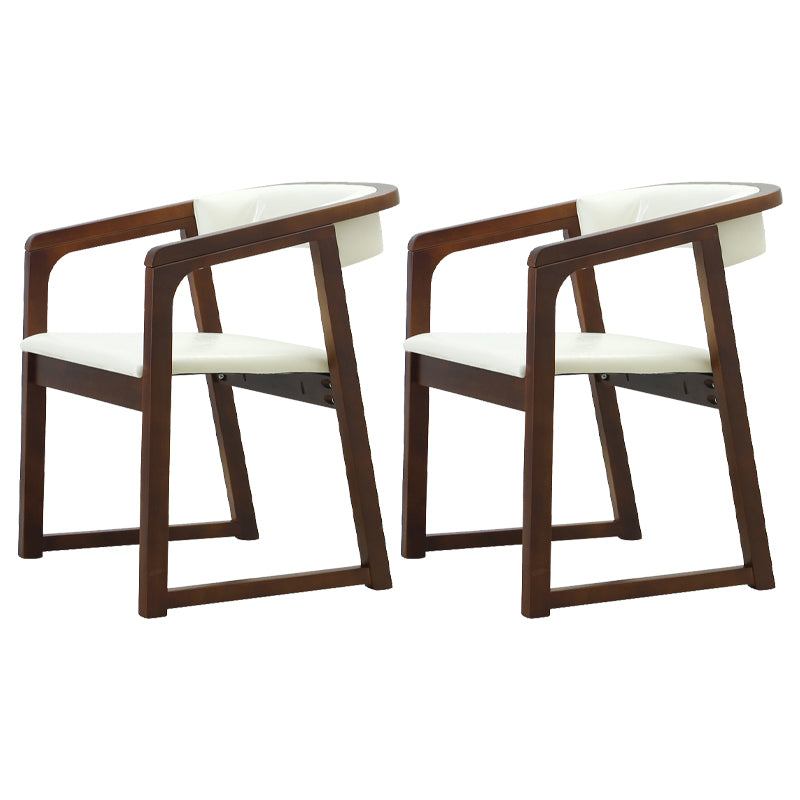 Modern Wood Indoor-Outdoor Chair with Arm Home Open Back Dining Side Chair