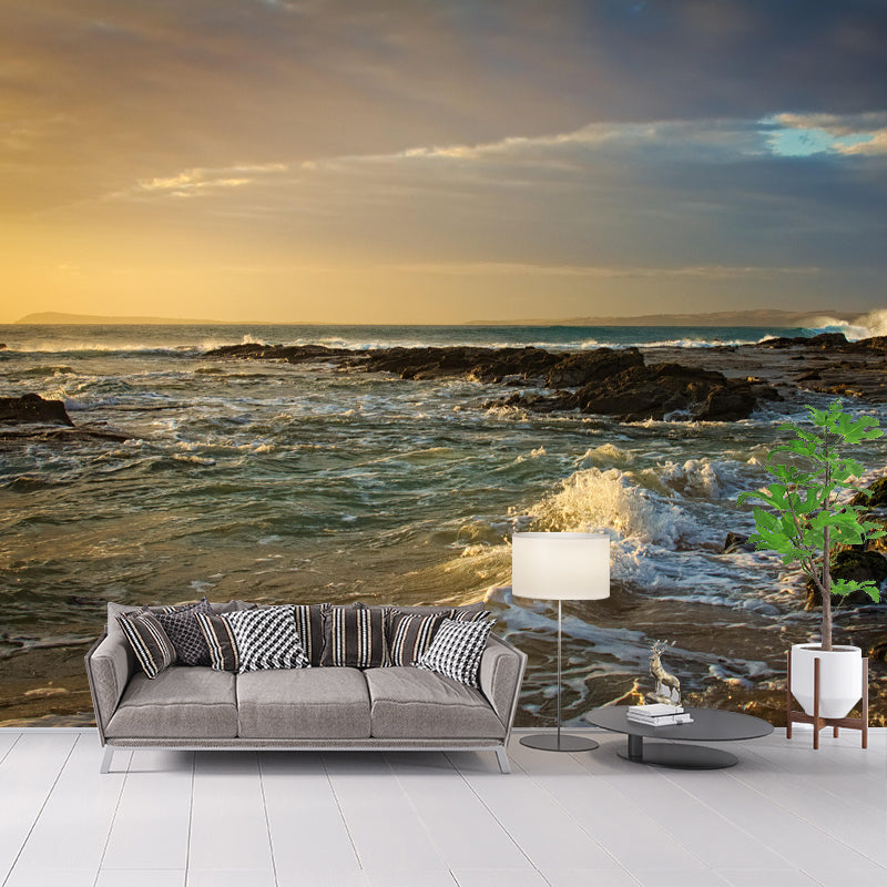 Photography Style Seascape Mural Wall Decor Environment Friendly for Living Room