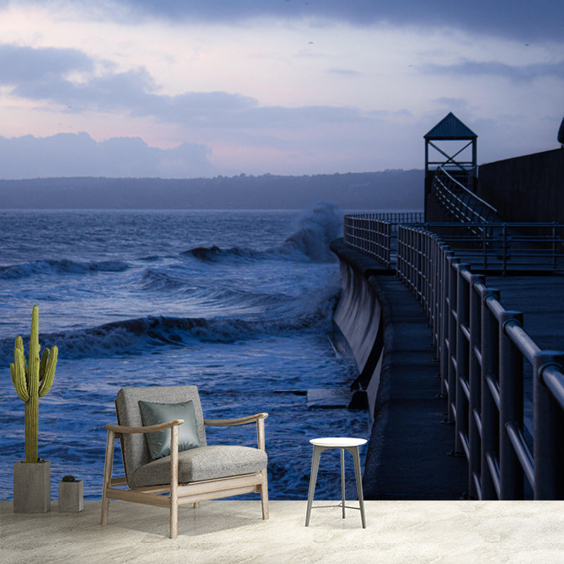 Photography Style Seascape Mural Wall Decor Environment Friendly for Living Room