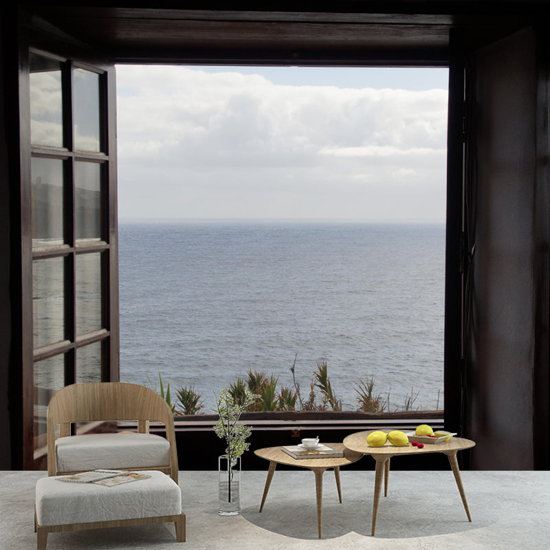 Photography Style Seascape Mural Wall Decor Environment Friendly for Living Room