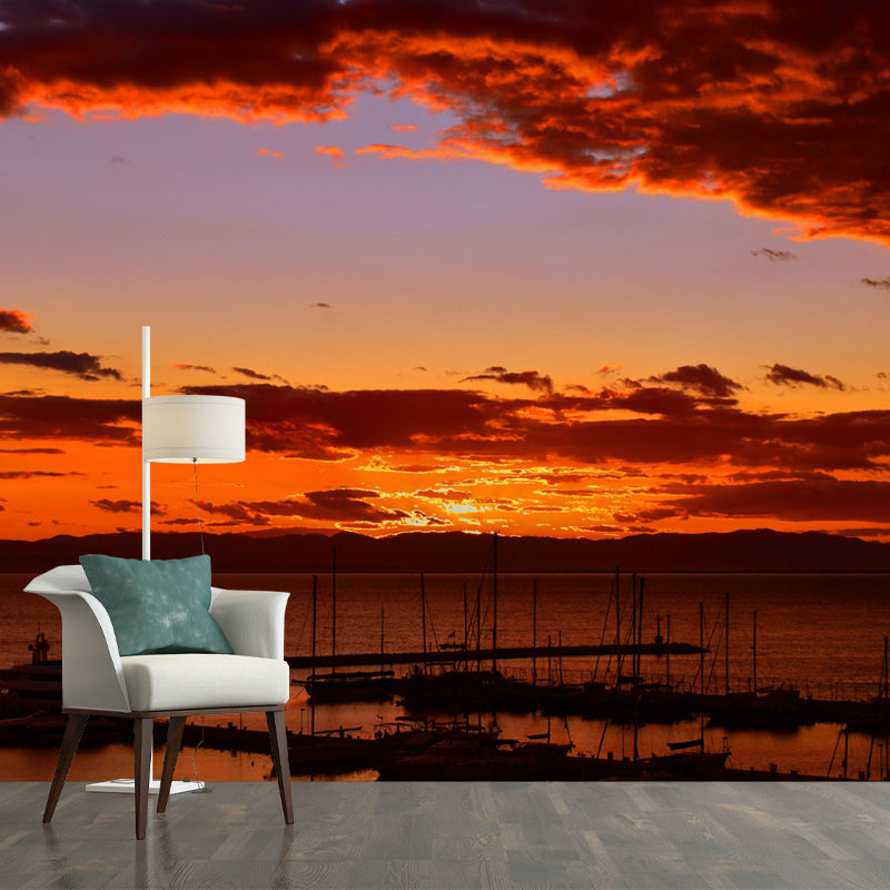 Contemporary Seascape Mural Wall Decor Environment Friendly for Bathroom