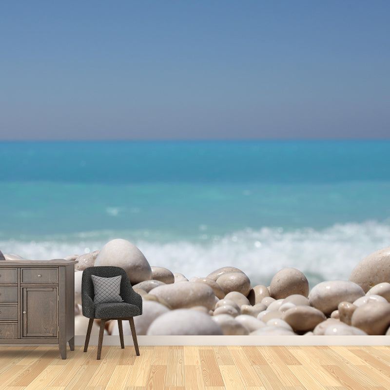 Contemporary Seascape Mural Wall Decor Environment Friendly for Bathroom