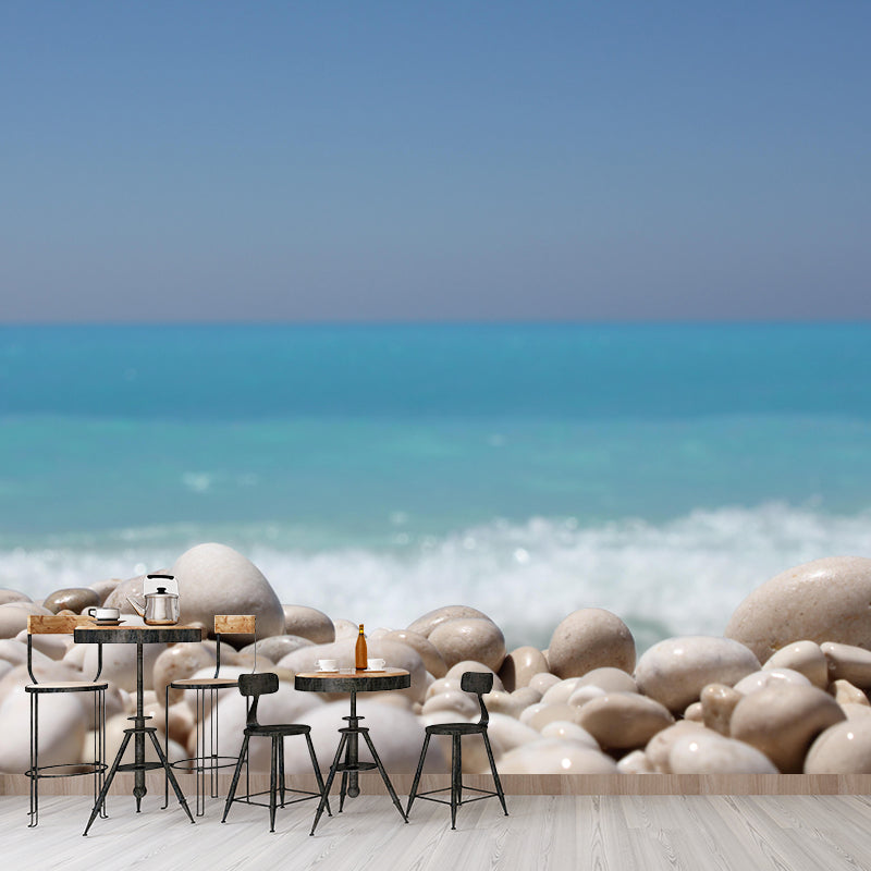 Contemporary Seascape Mural Wall Decor Environment Friendly for Bathroom