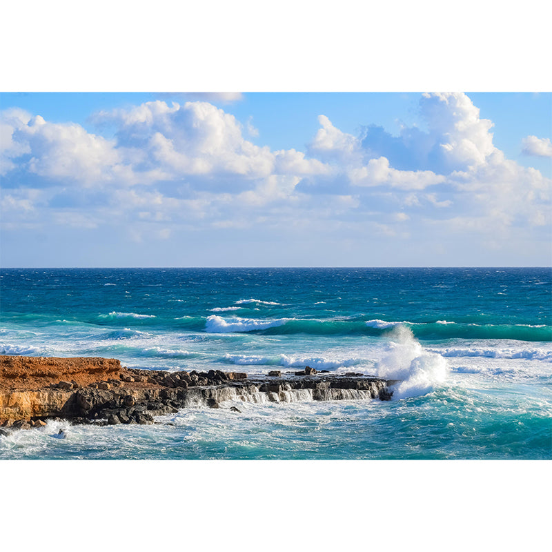 Contemporary Seascape Mural Wall Decor Environment Friendly for Sitting Room