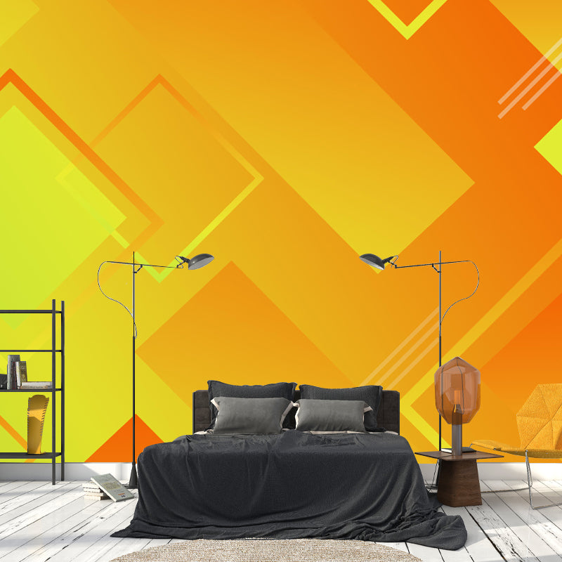 Horizontal Illustration Geometry Mural Wall Decor Environment Friendly for Living Room