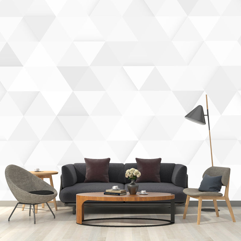 Customized Illustration Geometry Wall Mural Mildew Resistant Wallpaper for Dining Room