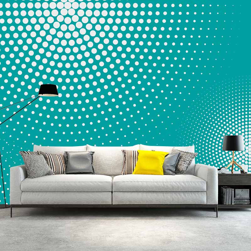 Customized Illustration Geometry Wall Mural Mildew Resistant Wallpaper for Dining Room