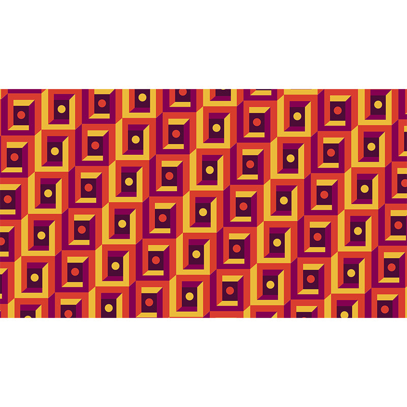 Customized Geometry Wall Mural Mildew Resistant Wallpaper for Dining Room