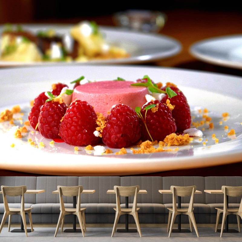 Customized Pudding Wall Mural Dessert Mildew Resistant Wallpaper Commerce Shop