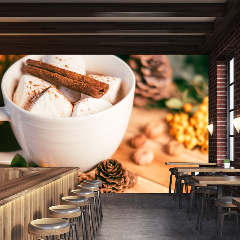 Marshmallow Dessert Mural Wall Decor Environment Friendly for Dessert Shop