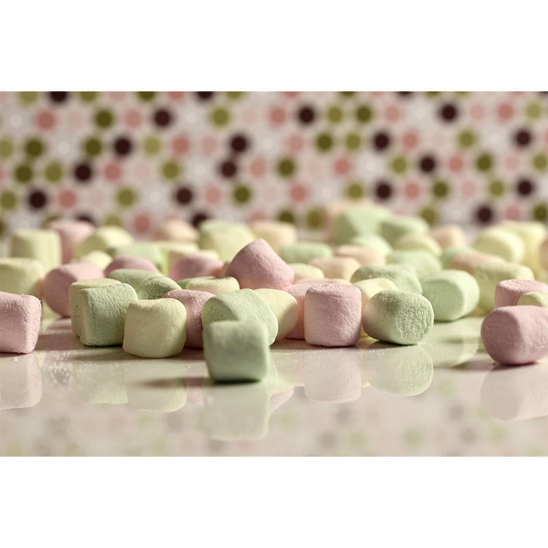 Customized Wall Mural with Marshmallow Pattern Mildew Resistant Wallpaper Commerce Shop