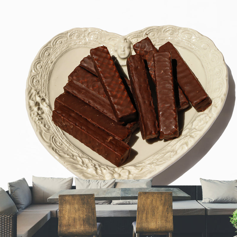 Modern Mural Dessert with Chocolate Pattern Environment Friendly for Dessert Shop