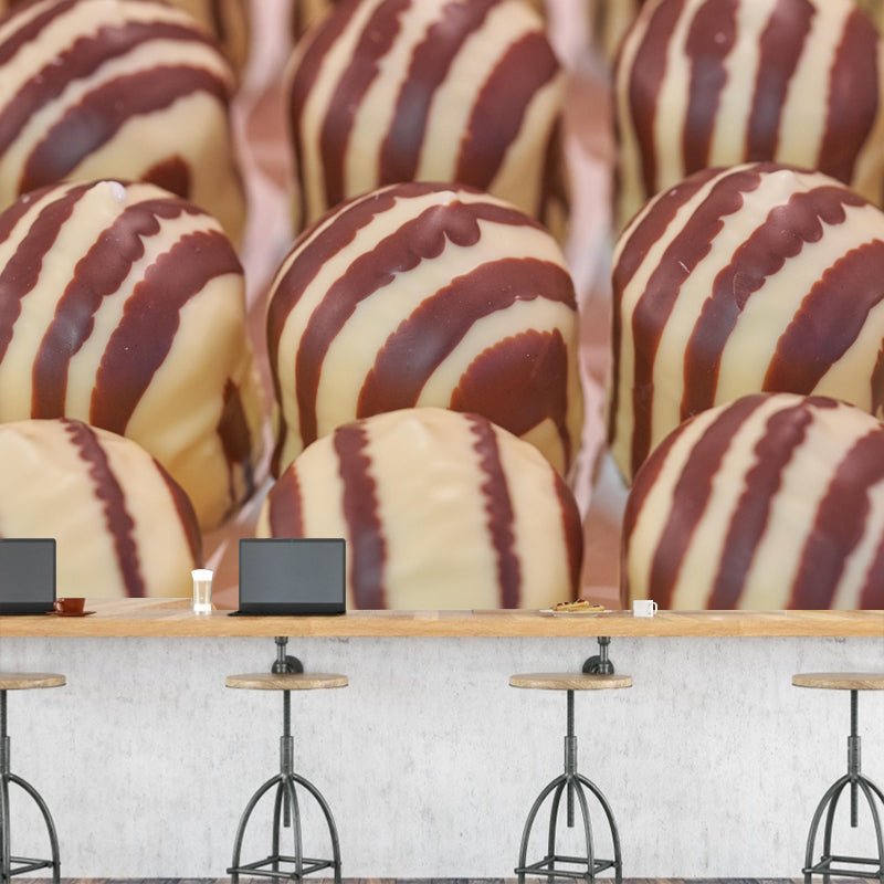 Chocolate Marshmallow Dessert Wall Mural Wallpaper Commerce Shop Water Resistant