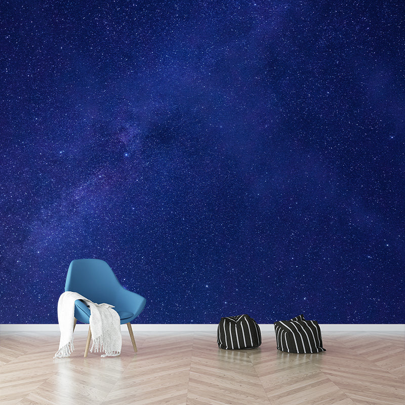 Starry Sky Mural Wallpaper for Dining Room Universe Wall Art, Moisture Resistant