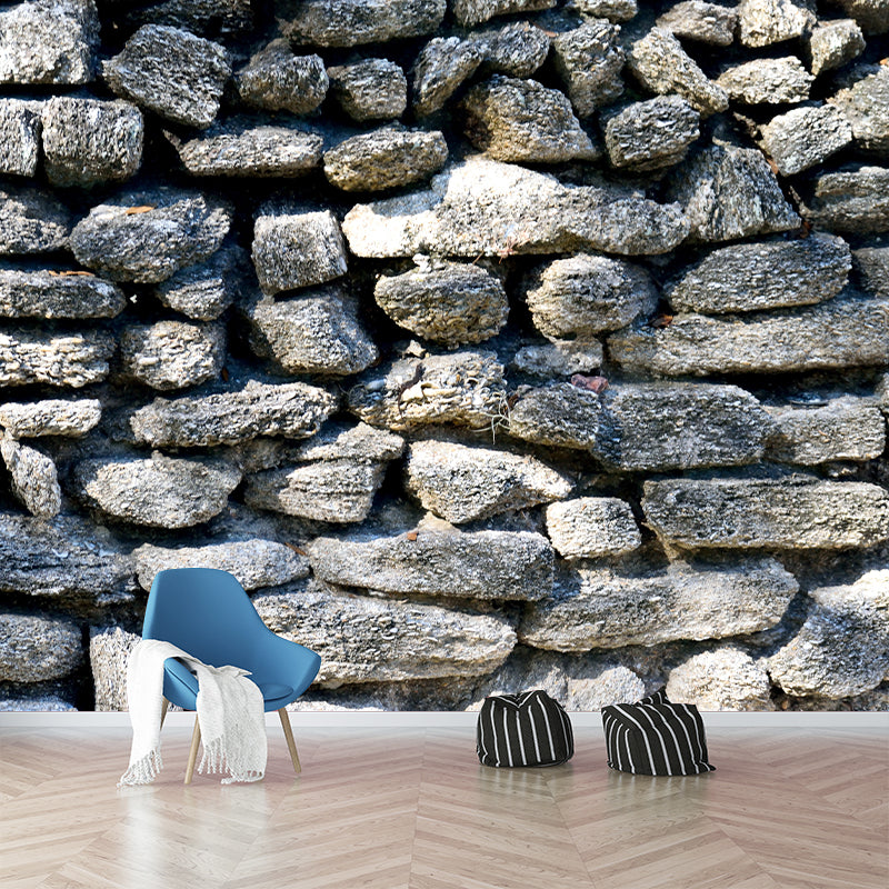 Stone Brick Wall Mural Wallpaper Waterproofing Wall Art, Customized Size Available
