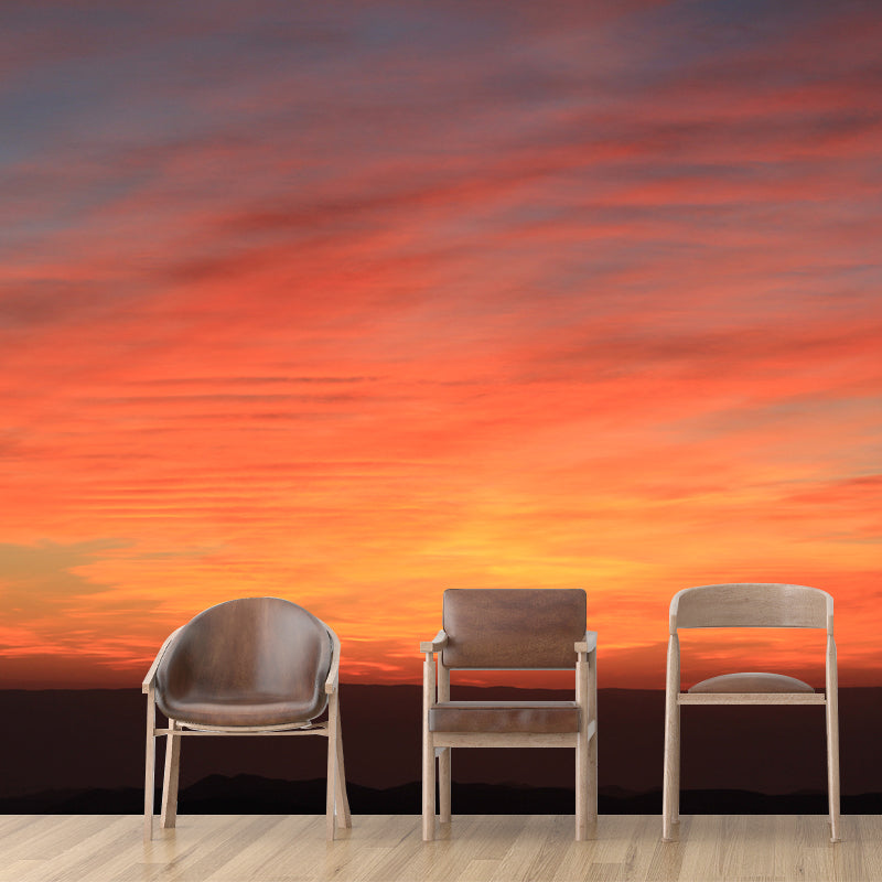 Evening Sky Mural Moisture-Resistant Wall Decoration for Living Room Bedroom