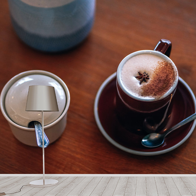 Fragrant Coffee Modernist Wall Covering for Coffee Shop, Stain Resistant