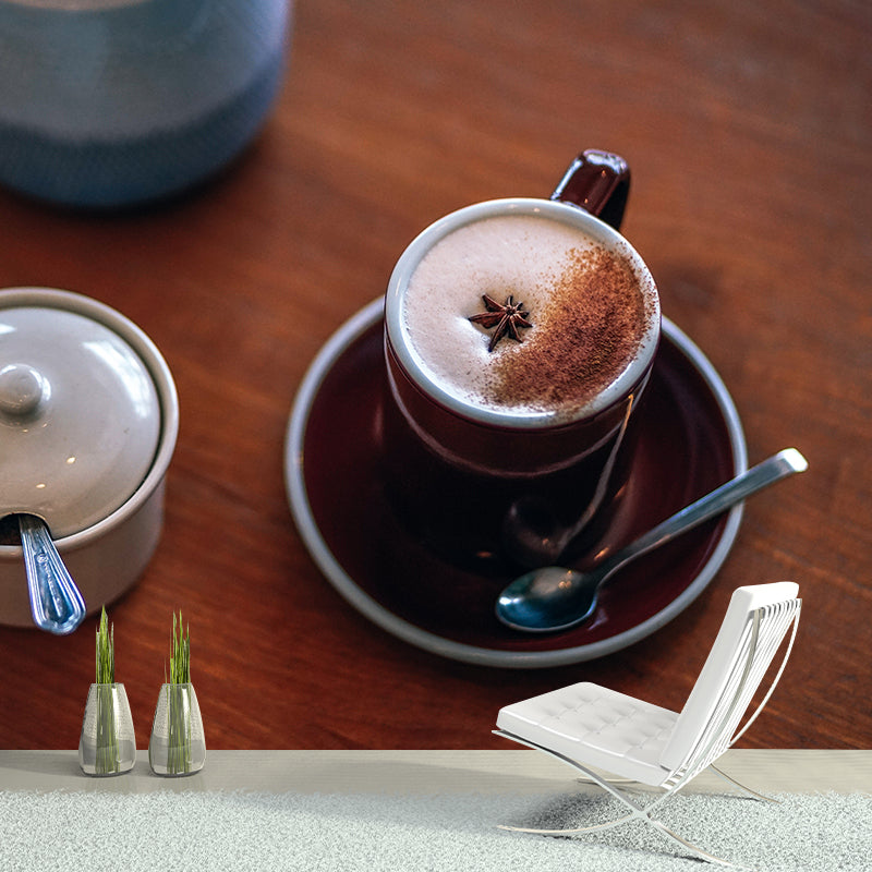 Fragrant Coffee Modernist Wall Covering for Coffee Shop, Stain Resistant