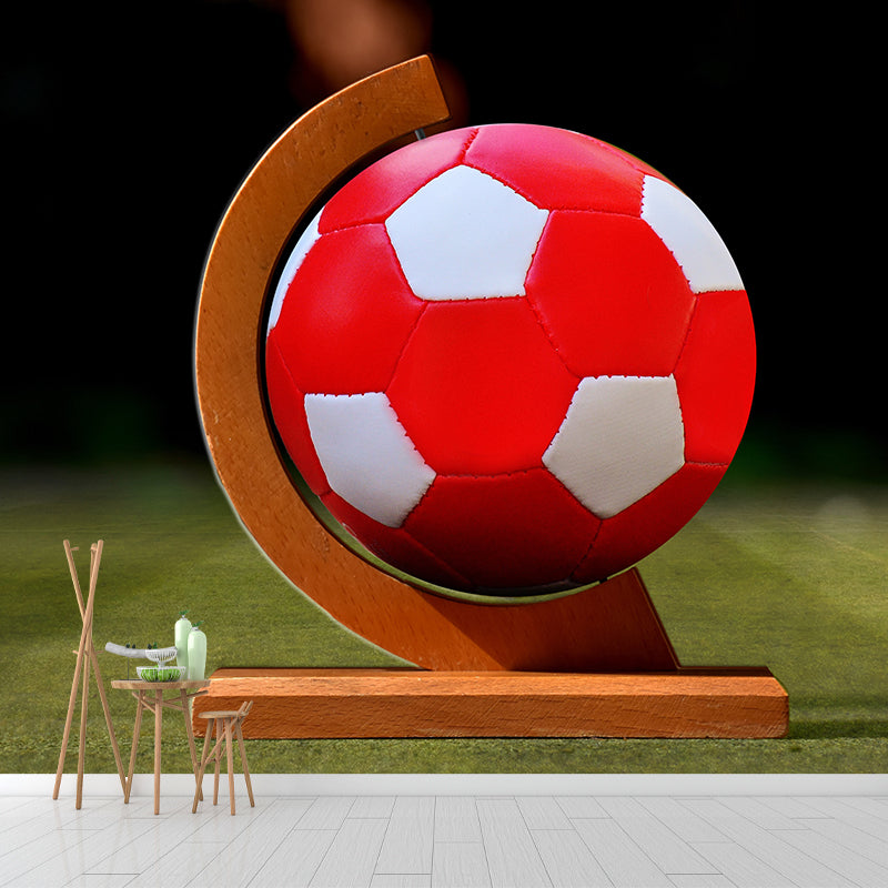 Football Hobby Moisture Resistant Wall Covering for Bedroom, Custom Size Available