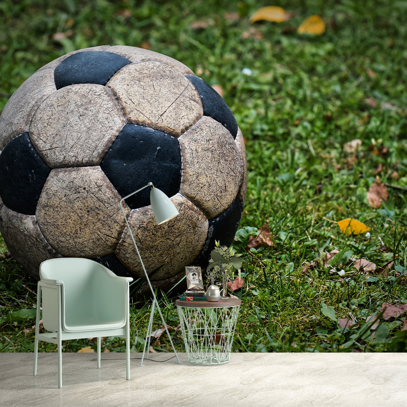 Football Wallpaper Murals Stain Resistant Wall Covering for Living Room