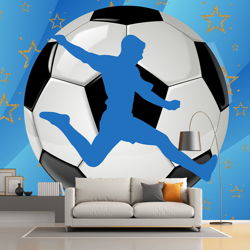 Football Illustration Wallpaper Murals Full Size Home Decor, Water Resistant