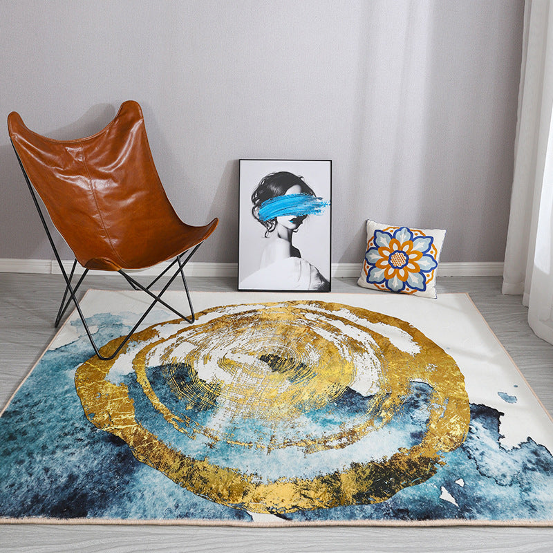 Minimalist Area Rug Funky Abstract Pattern Rug Polyester Anti-Slip Carpet for Living Room