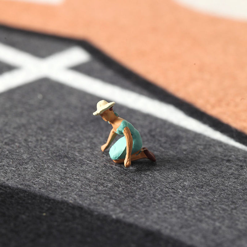 Grey Modern Area Carpet Geometric Pattern Polyester Area Rug Stain Resistant Rug for Home Decor