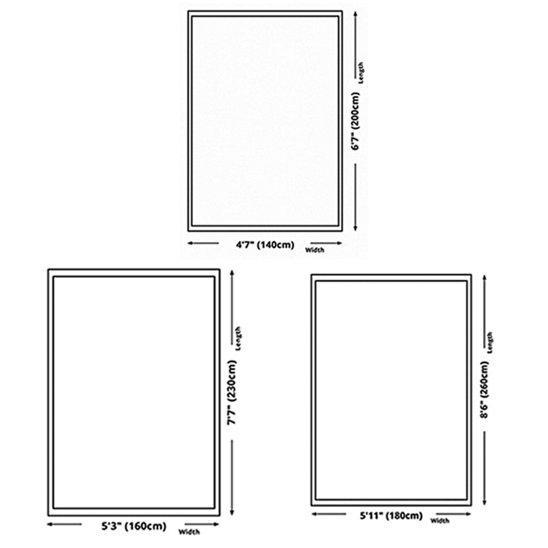 Orange Modern Area Carpet Geometric Print Polyester Area Rug Stain Resistant Rug for Living Room