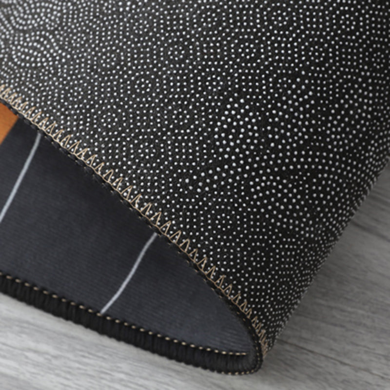 Orange Modern Area Carpet Geometric Print Polyester Area Rug Stain Resistant Rug for Living Room