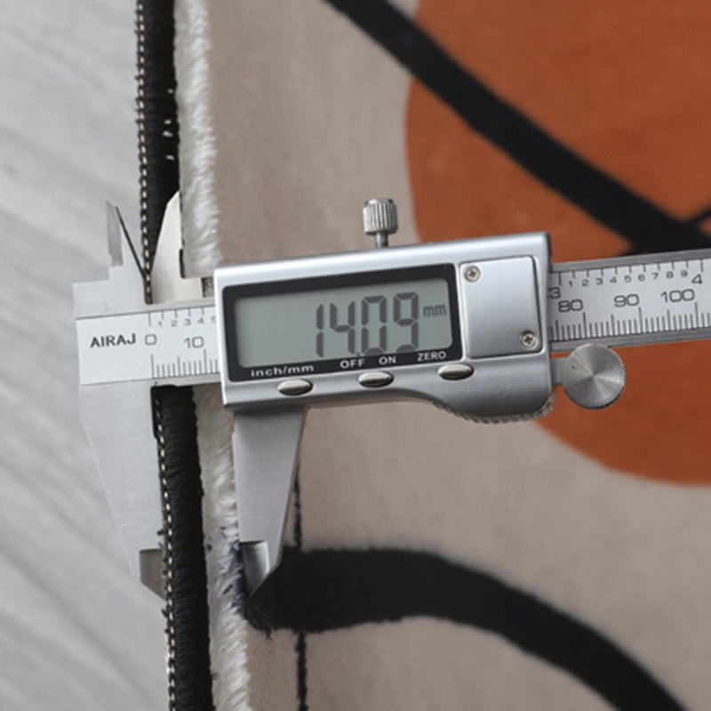 Orange Modern Area Carpet Geometric Print Polyester Area Rug Stain Resistant Rug for Living Room