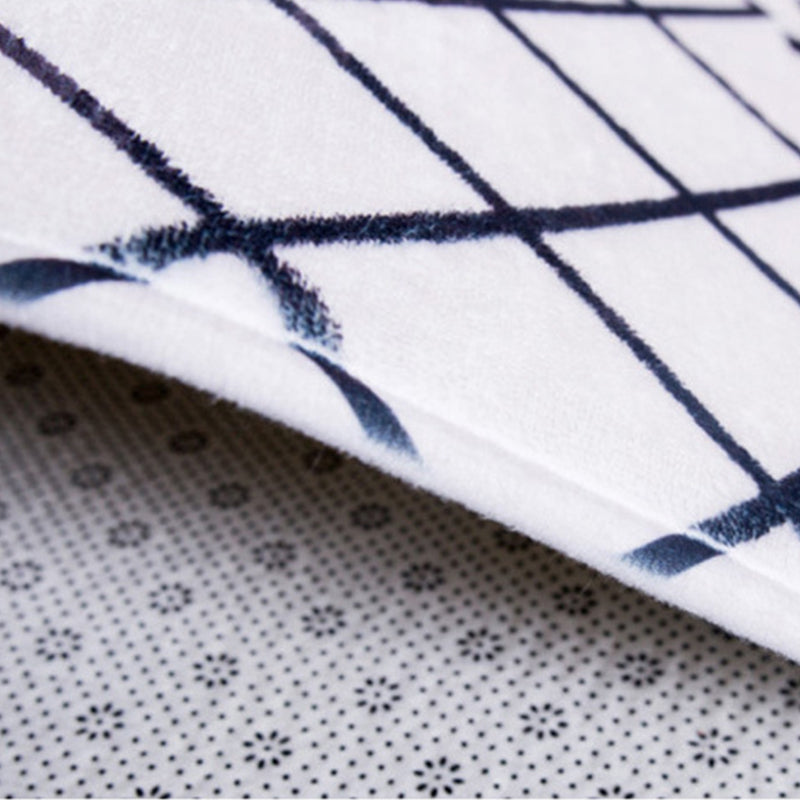 Modern Geometric Carpet Simplicity Washable Polyester Rug Stain Resistant Carpet for Home Decor