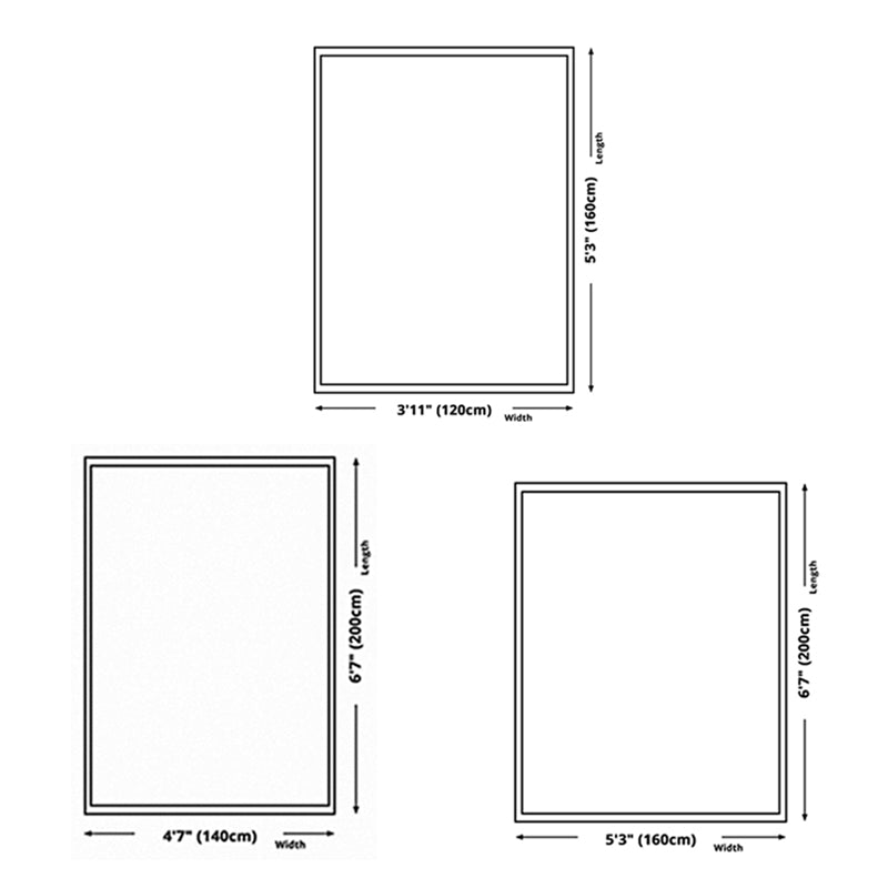 Grey Tone Graphic Print Carpet Polyester Modern Rug Stain Resistant Indoor Rug for Living Room