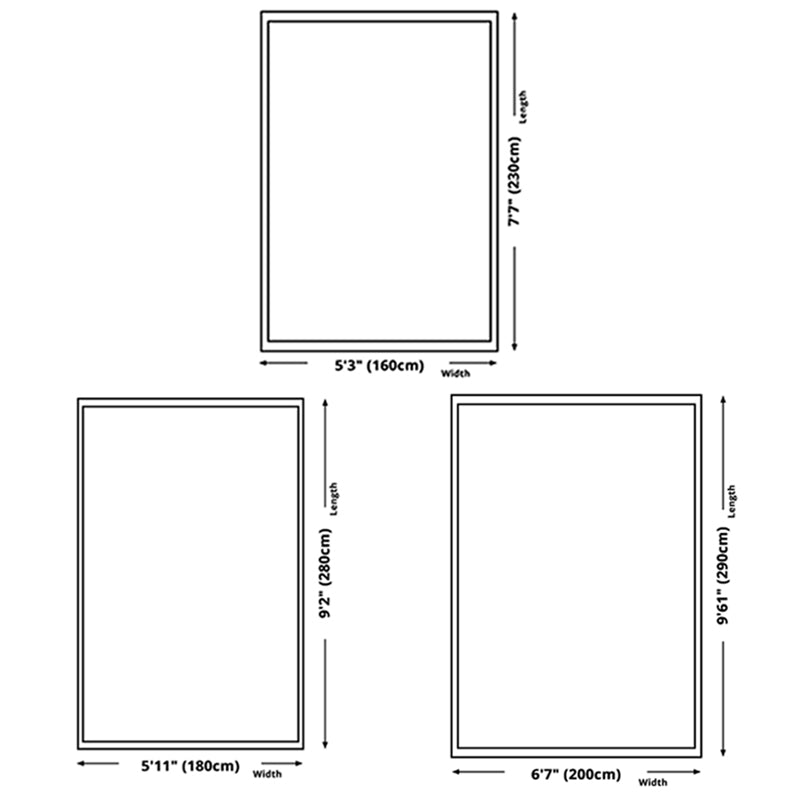 Simple Geometric Area Rug Minimalist Indoor Rug Washable Polyester Carpet with Non-Slip Backing