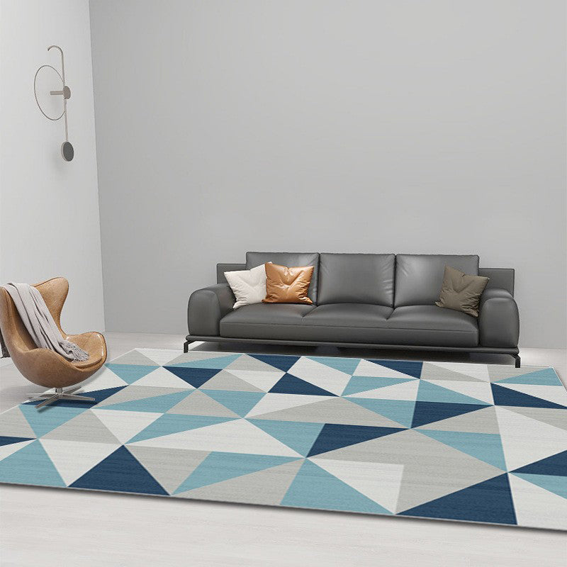 Minimalist Graphic Pattern Rug Polyester Carpet Stain Resistant Indoor Carpet for Home Decoration